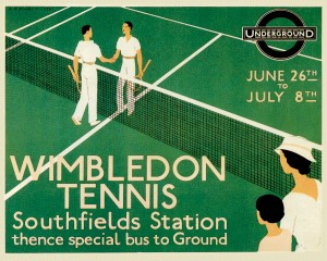 Art Print Wimbledon Tennis Vintage Poster 1933